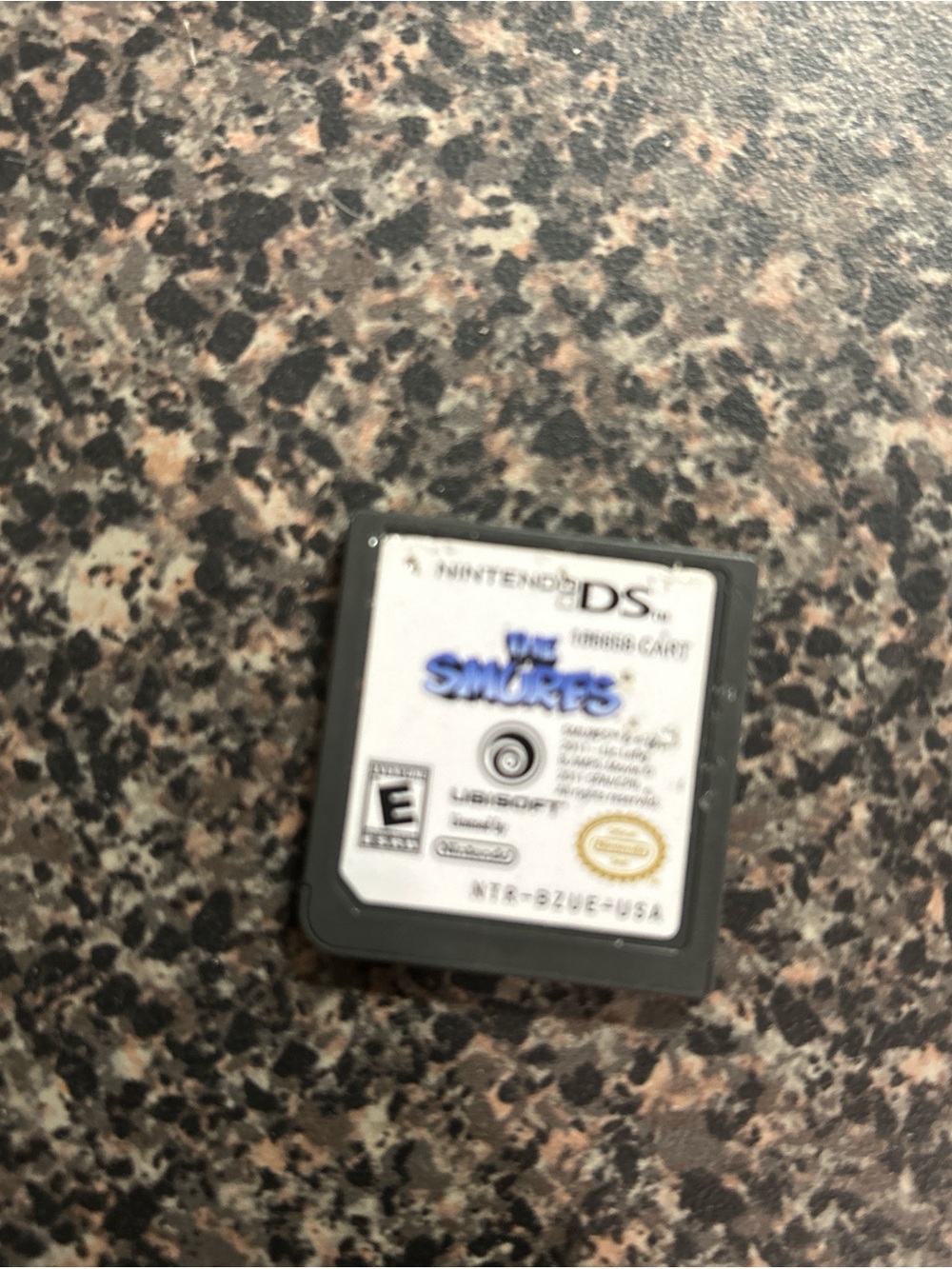 Nintendo DS Game Card — Black and White Smurfs Label